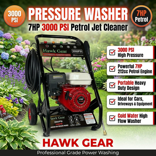 Power petrol pressure washer - power,